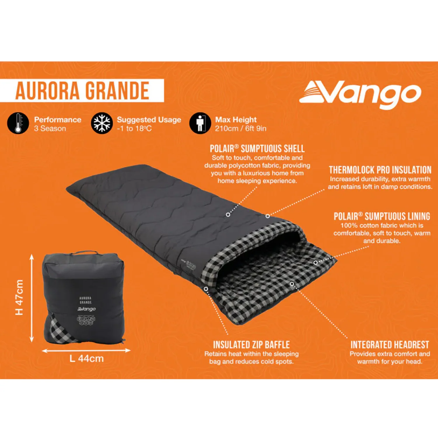 Vango Aurora Grande XL Sleeping Bag (Excalibur) - Image 11