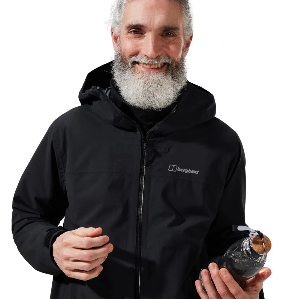 Berghaus Men's Arnaby Hooded Waterproof Jacket (Black) - Image 12