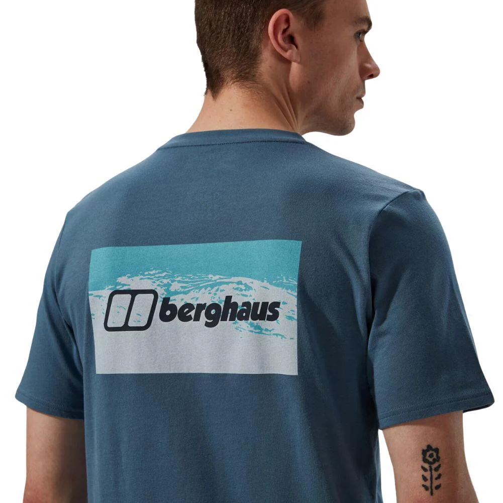 Berghaus Men's Cheviot Box Logo Short Sleeve T-Shirt (Blue) - Image 7