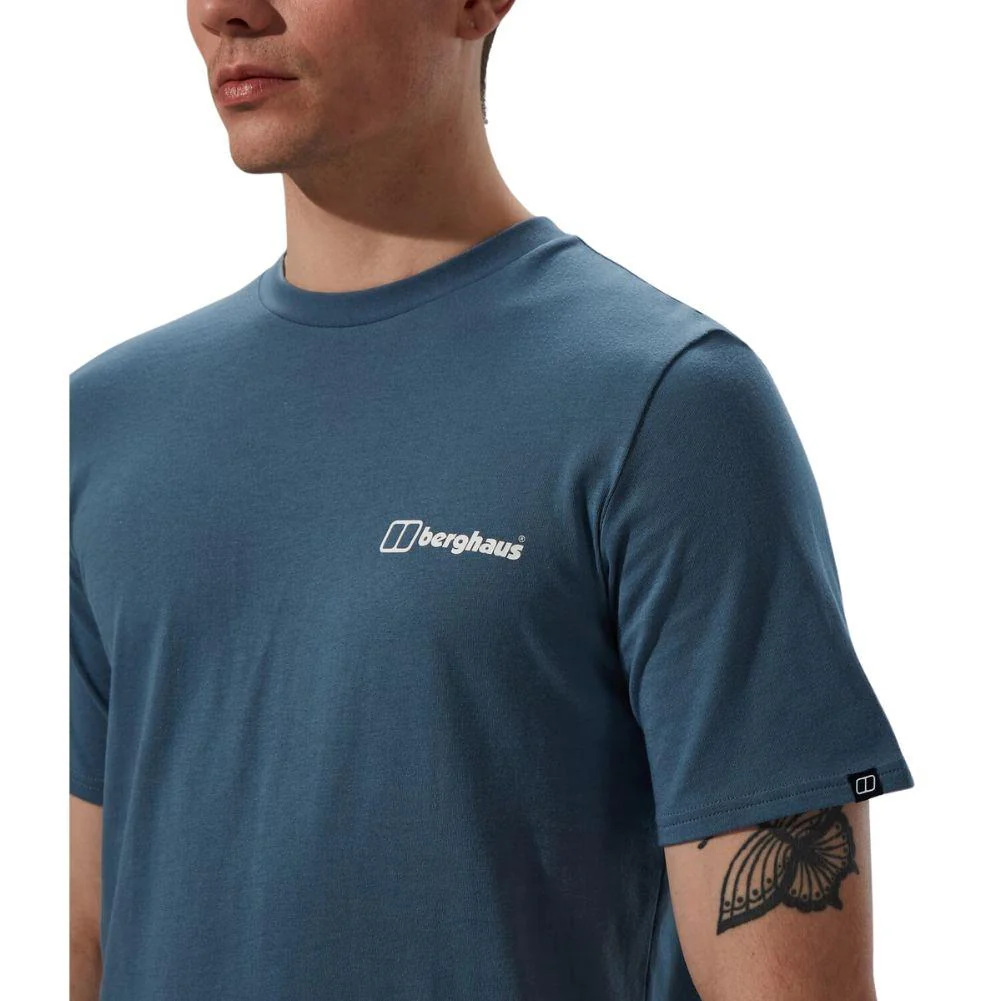 Berghaus Men's Cheviot Box Logo Short Sleeve T-Shirt (Blue) - Image 8