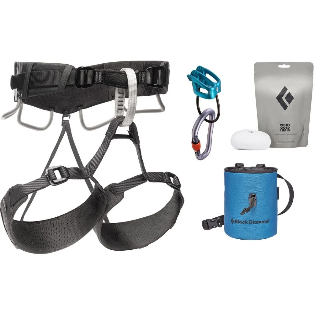 Black Diamond Momentum 4S Unisex Climbing Harness Package (Anthracite)