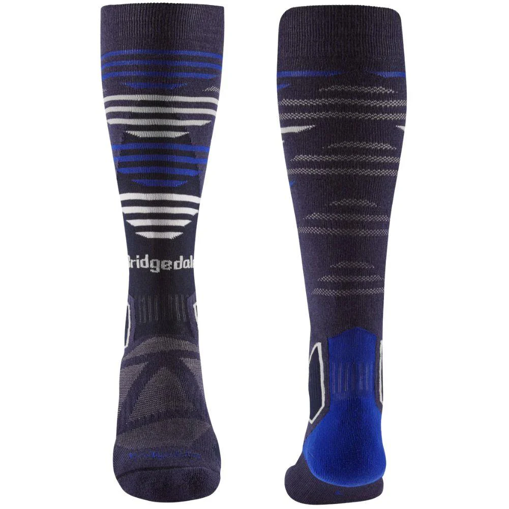 Bridgedale Men's Ski Lightweight Merino Performance Over Calf Ski Socks (Navy) - Image 2