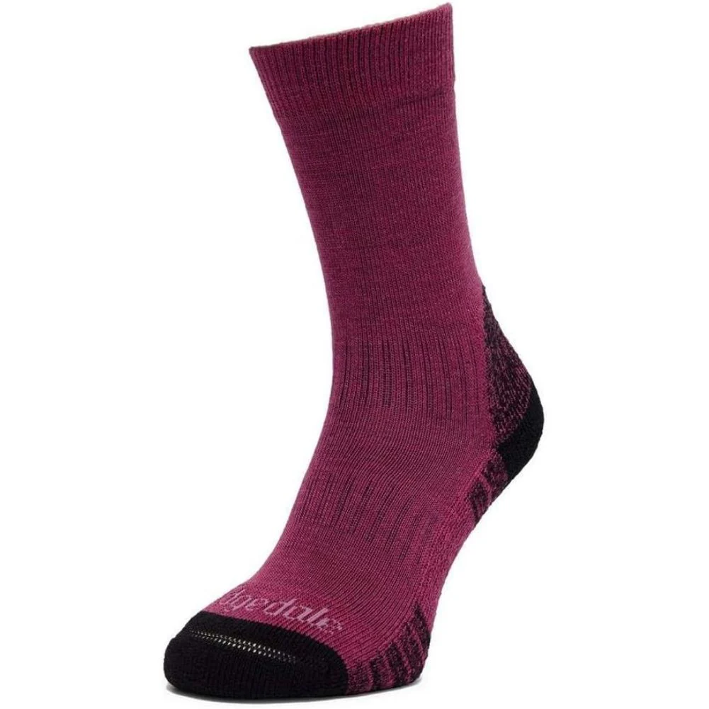 Bridgedale Women's Hike Lightweight Merino Performance Boot Socks (Berry) - Image 3