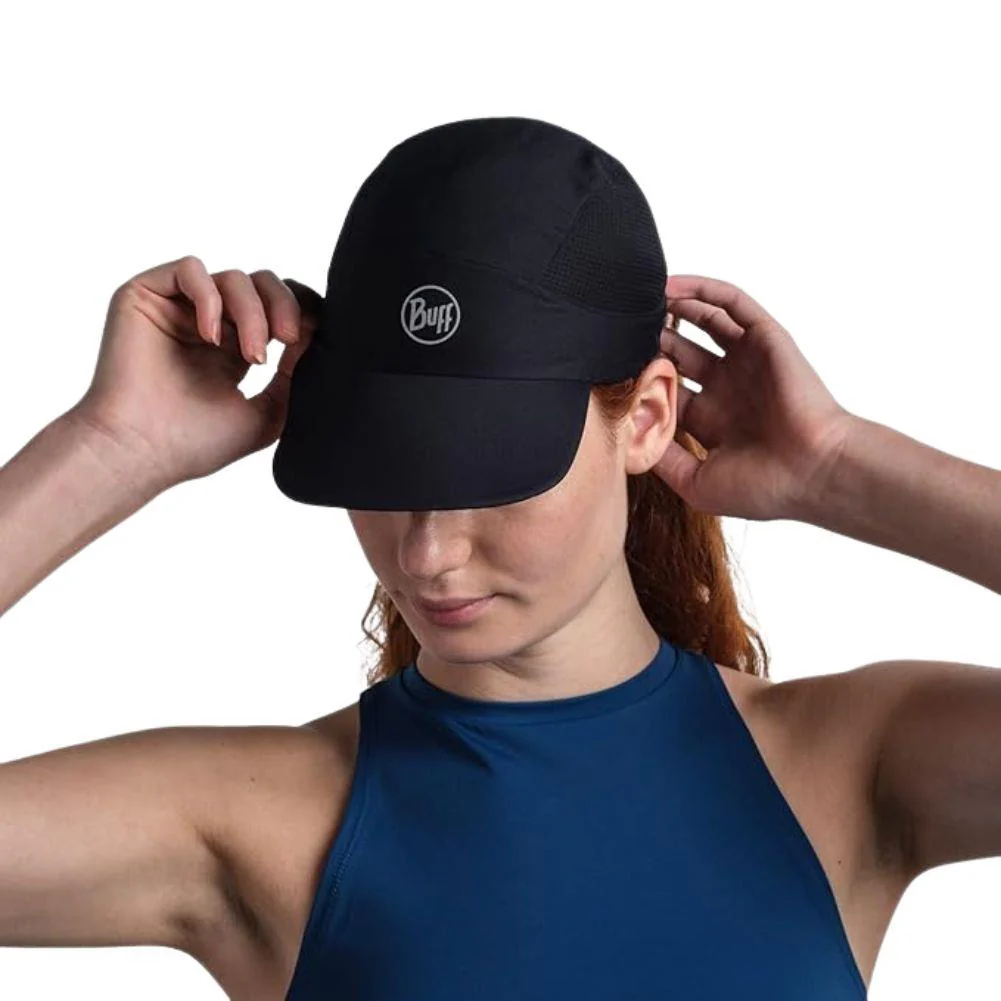 Buff 5 Panel Go Cap (Solid Black) - Image 3