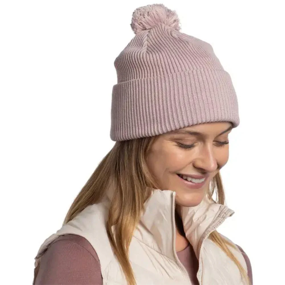 Buff Knitted Beanie (Renvi Rosewood) - Image 4
