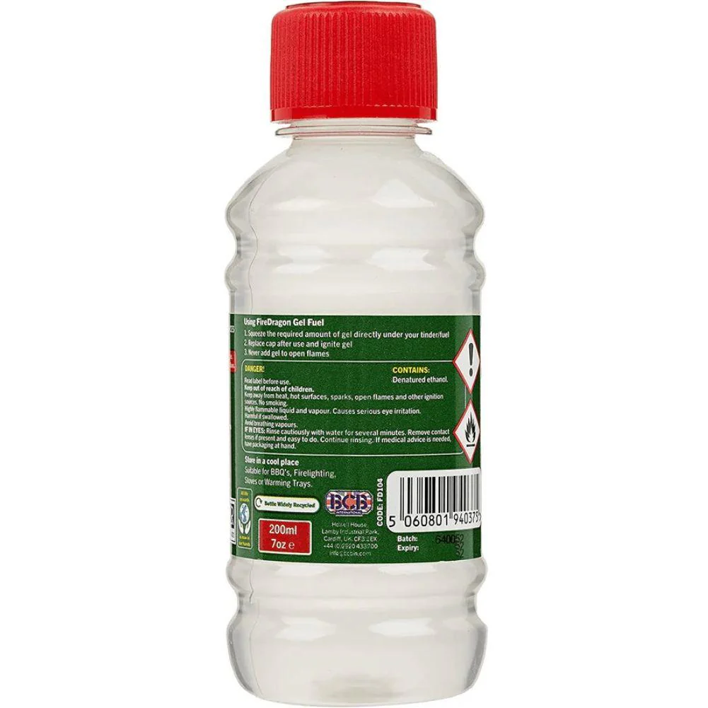 FireDragon Gel Firelighter 200ml Bottle - Image 3