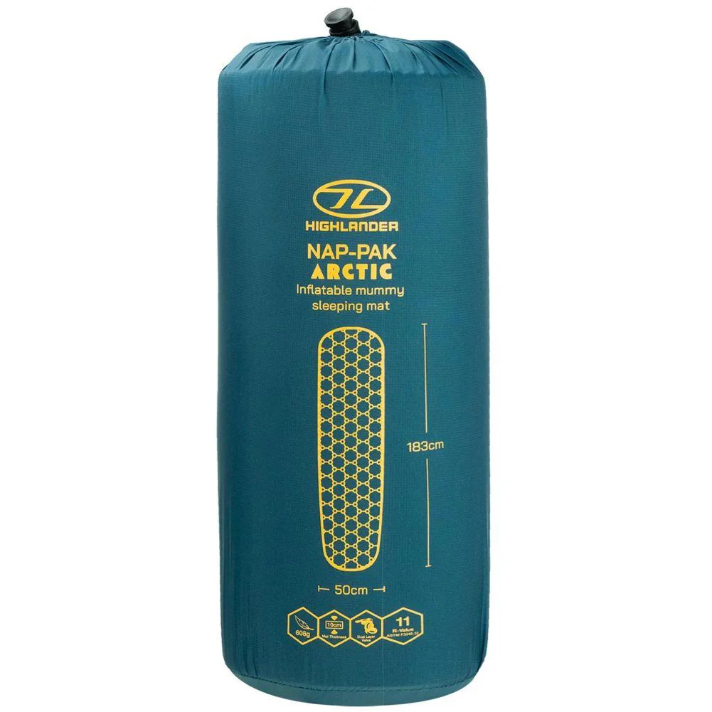Highalnder Nap-pak Arctic R11 Mummy Lite Inflatable Sleeping Mat (Teal) - Image 5