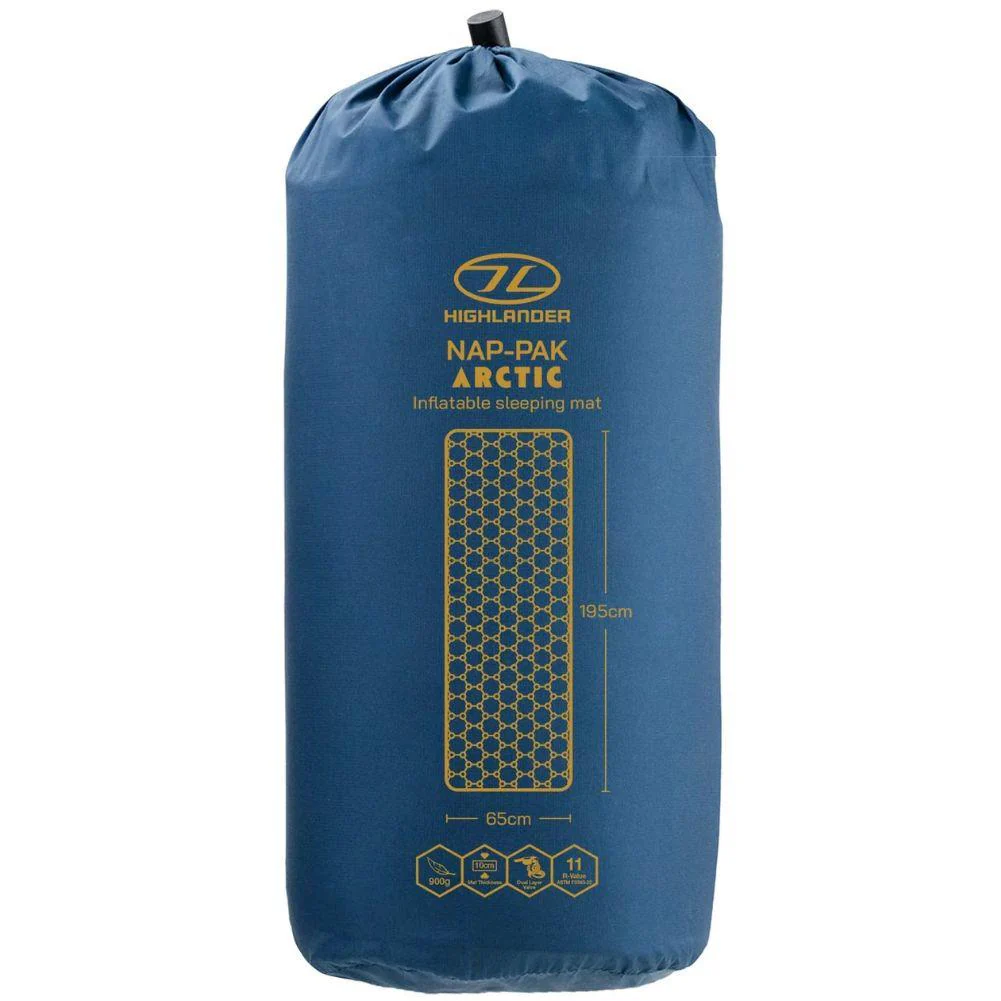 Highlander Nap-Pak Arctic R11 Inflatable Sleeping Mat (Deep Blue) - Image 6