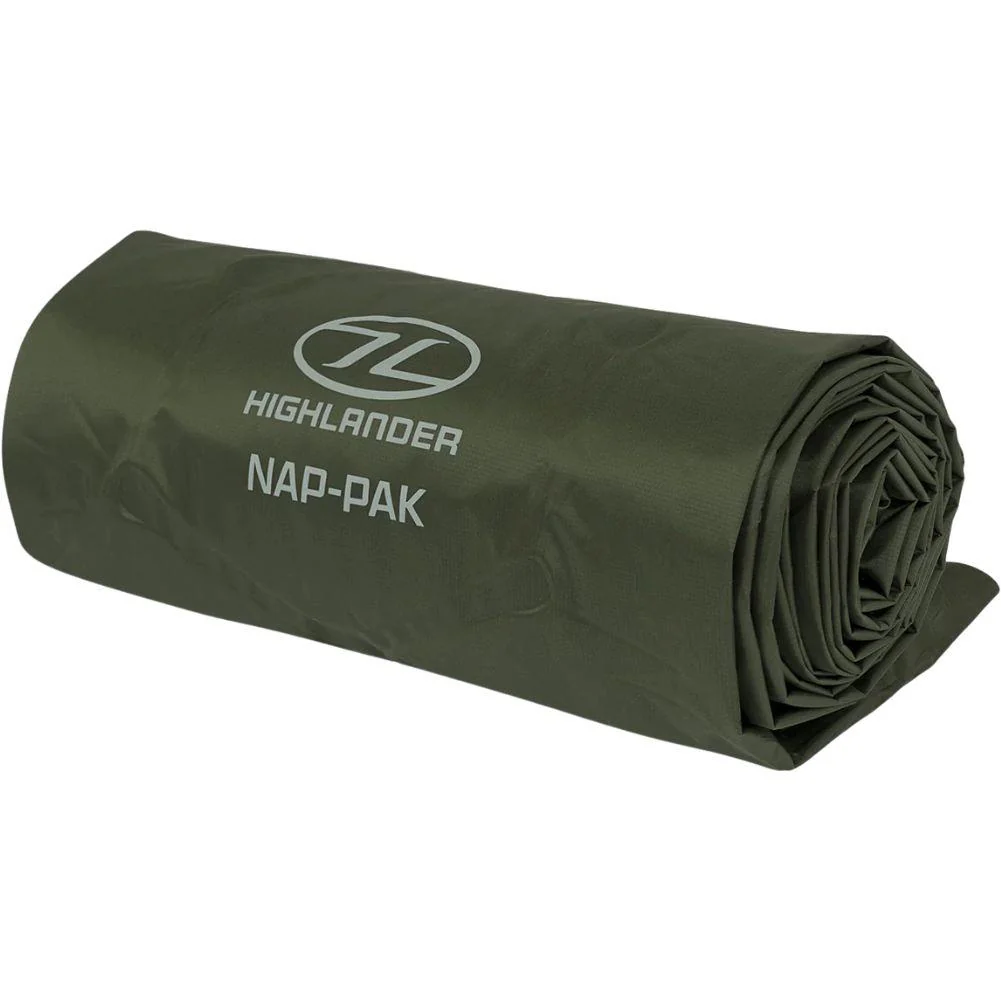 Highlander Nap-Pak Inflatable Sleeping Mat (Olive Green) - Image 8