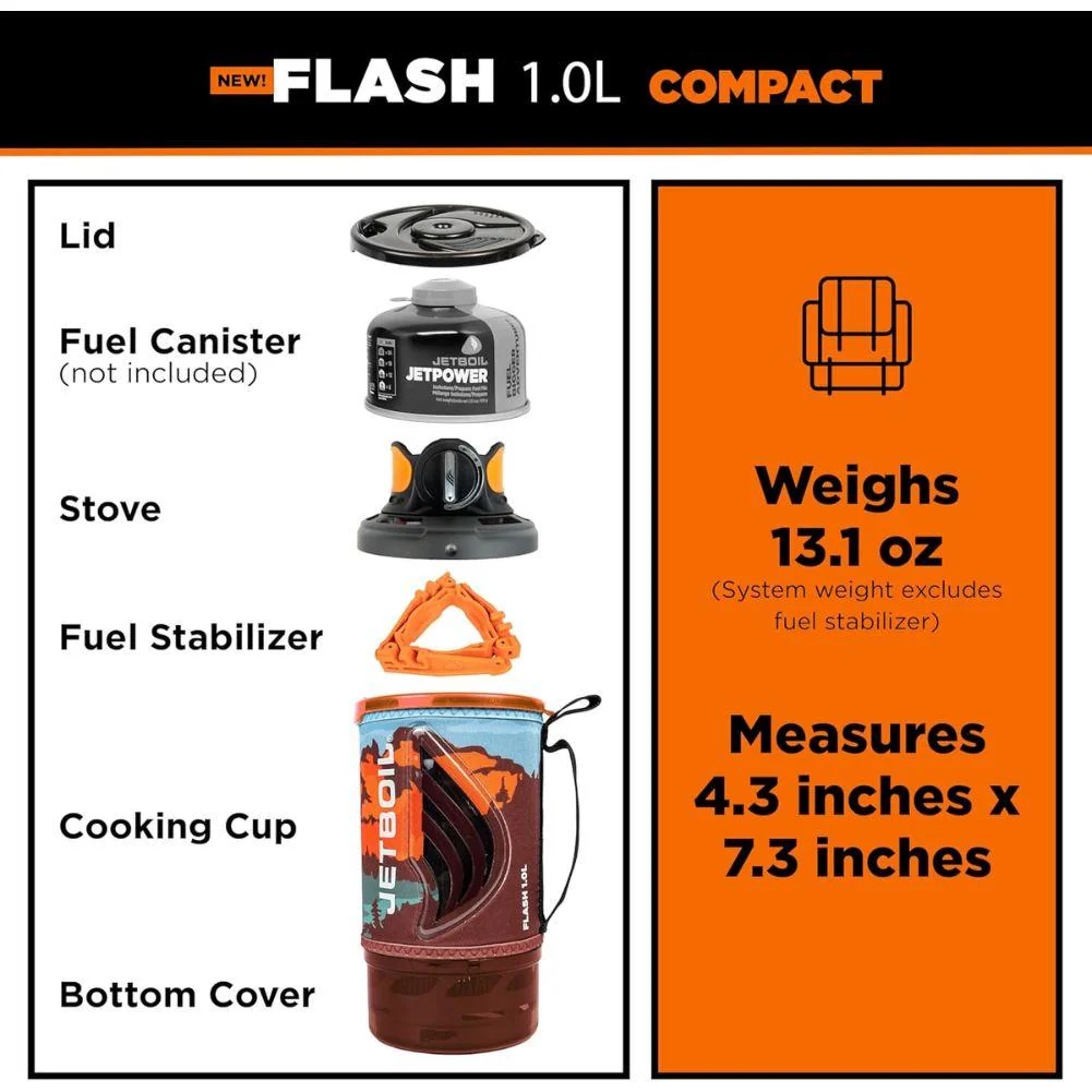 Jetboil Flash 1.0L Fast Boil System (Mountainscape) - Image 9