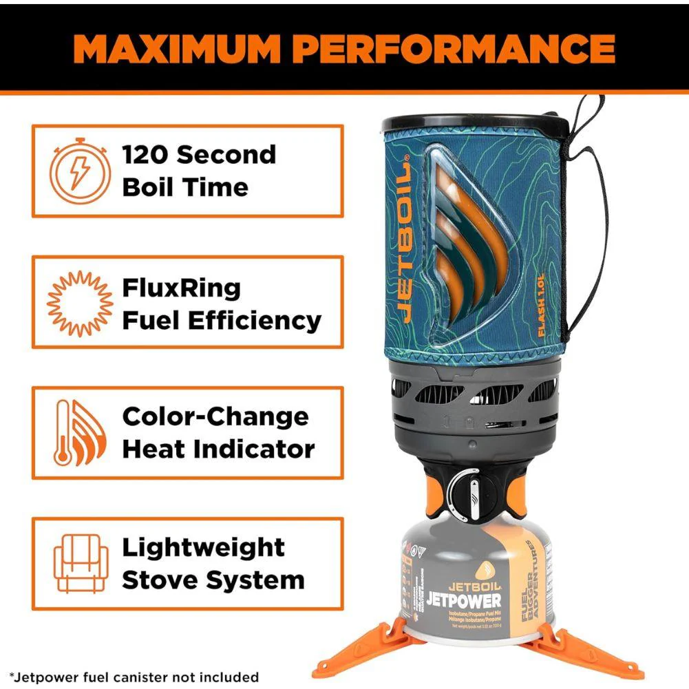 Jetboil Flash 1.0L Fast Boil System (Ocean Topo) - Image 5