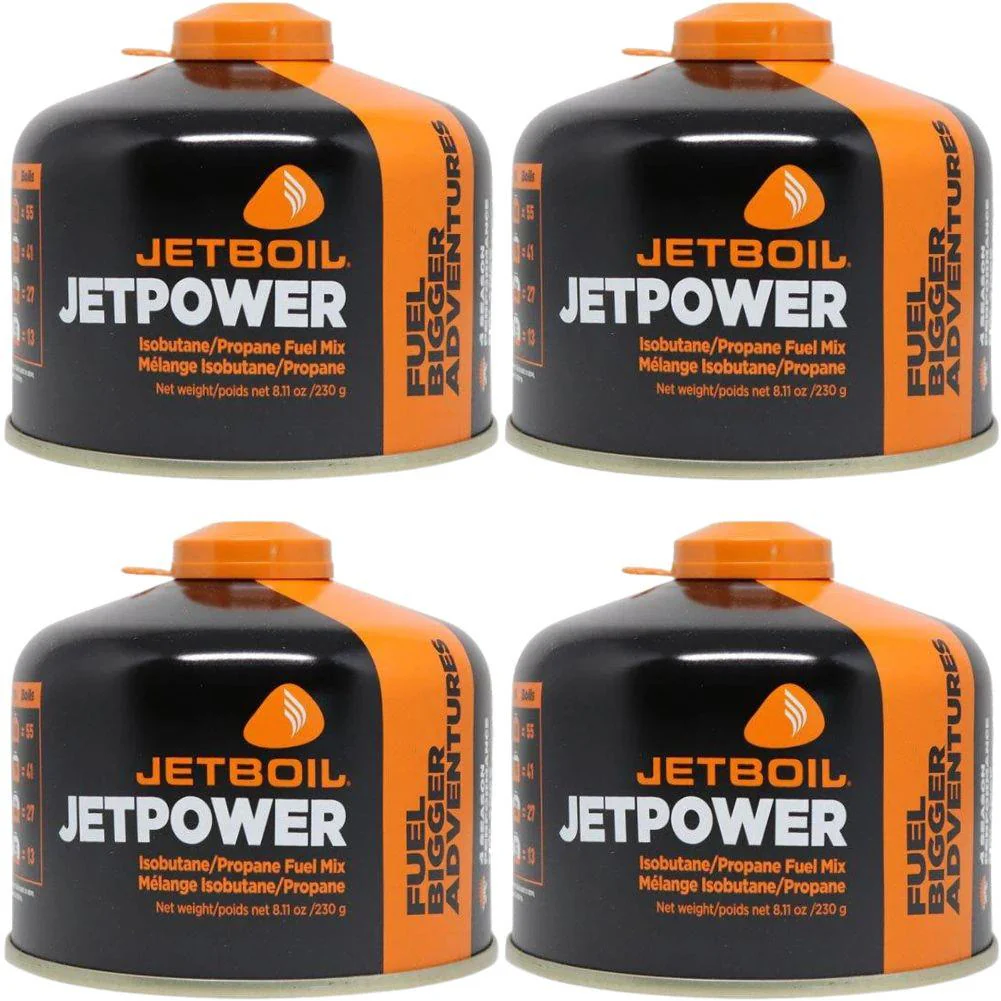 Jetboil JetPower Fuel 230g Gas Canister (4 Pack)