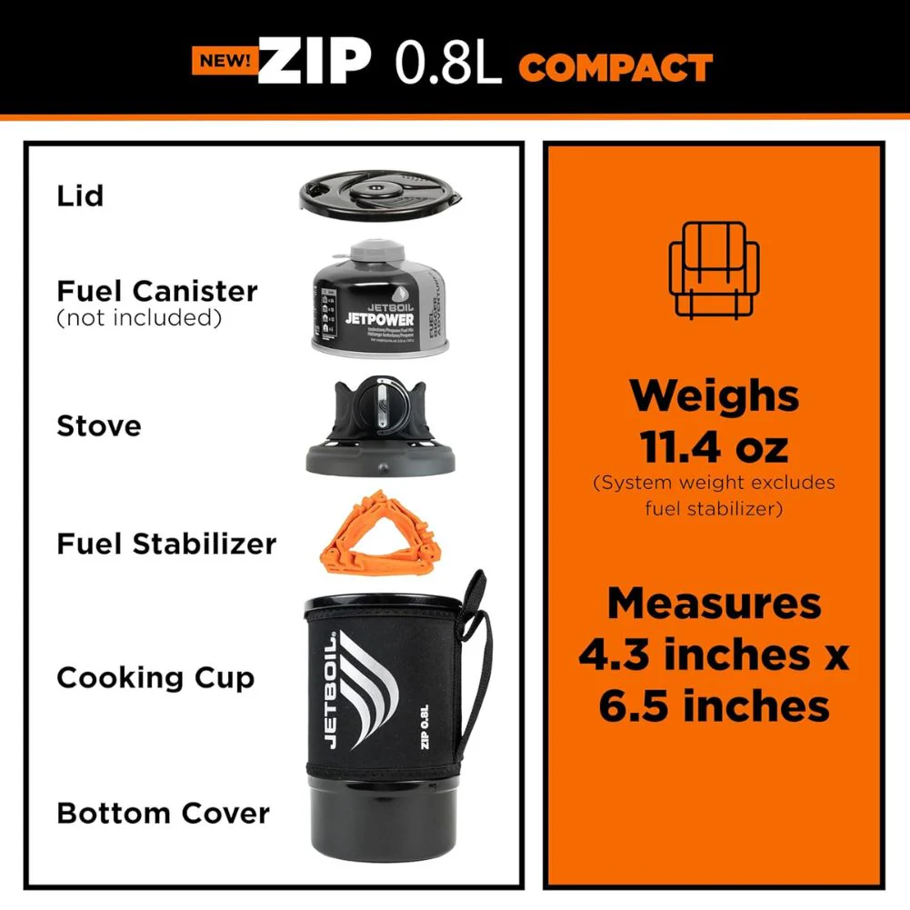 Jetboil Zip 0.8L Fast Boil Stove System (Carbon) - Image 17