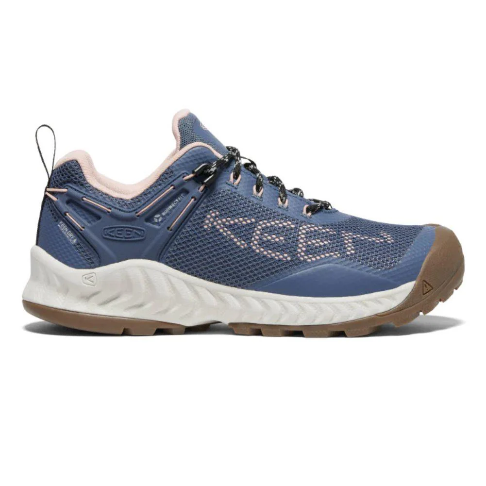 Keen Women's NXIS EVO Waterproof Shoe (Vintage Indigo/Peachy KEEN)