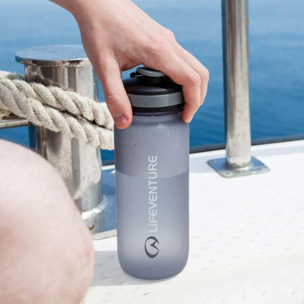 LifeVenture Tritan 650ml Water Bottle (Graphite) - Image 3