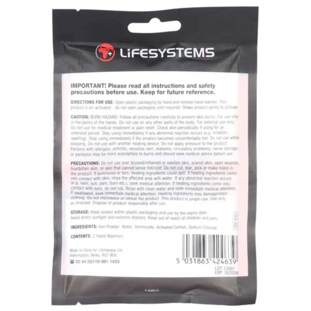 Lifesystems Air Activated Hand Warmers - Image 2