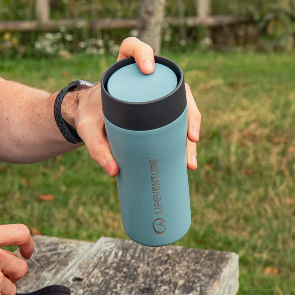 Lifeventure One-Touch 350ml Thermal Mug (Ice Blue) - Image 4