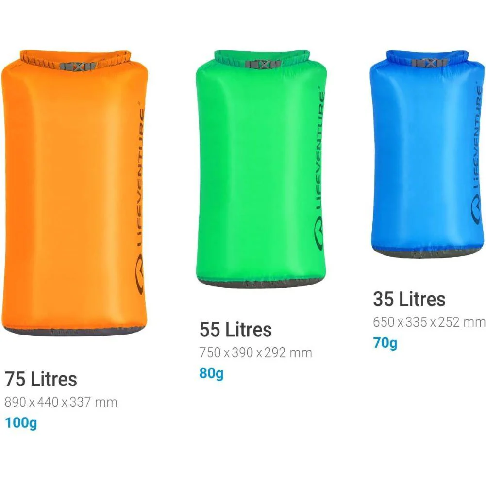 Lifeventure Ultralight 55L Dry Bag (Green) - Image 4