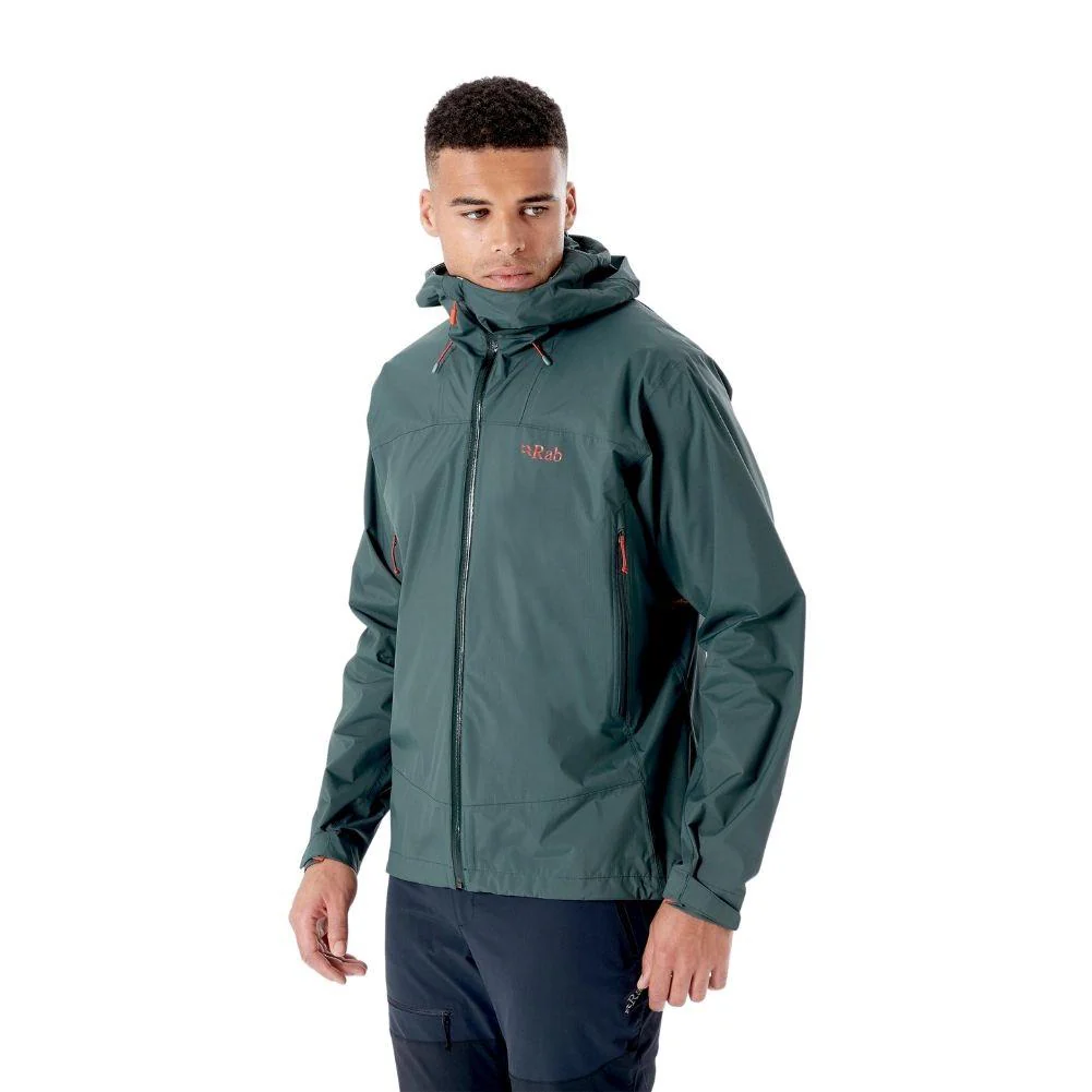 Rab Men's Downpour Plus 2.0 Waterproof Jacket (Pine) - Image 4