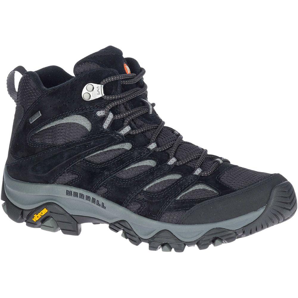 Merrell Men's Moab 3 Mid GORE-TEX Walking Boots (Black/Grey) - Image 4