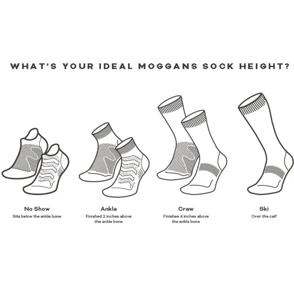 Moggans Hiking Full Cushion Merino Crew Socks (Navy Blue) - Image 3