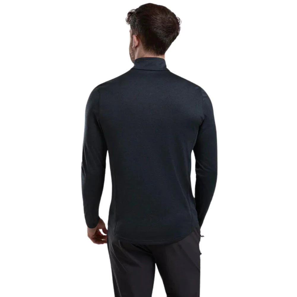 Montane Men's Dart Zip Neck T-Shirt (Black) - Image 3