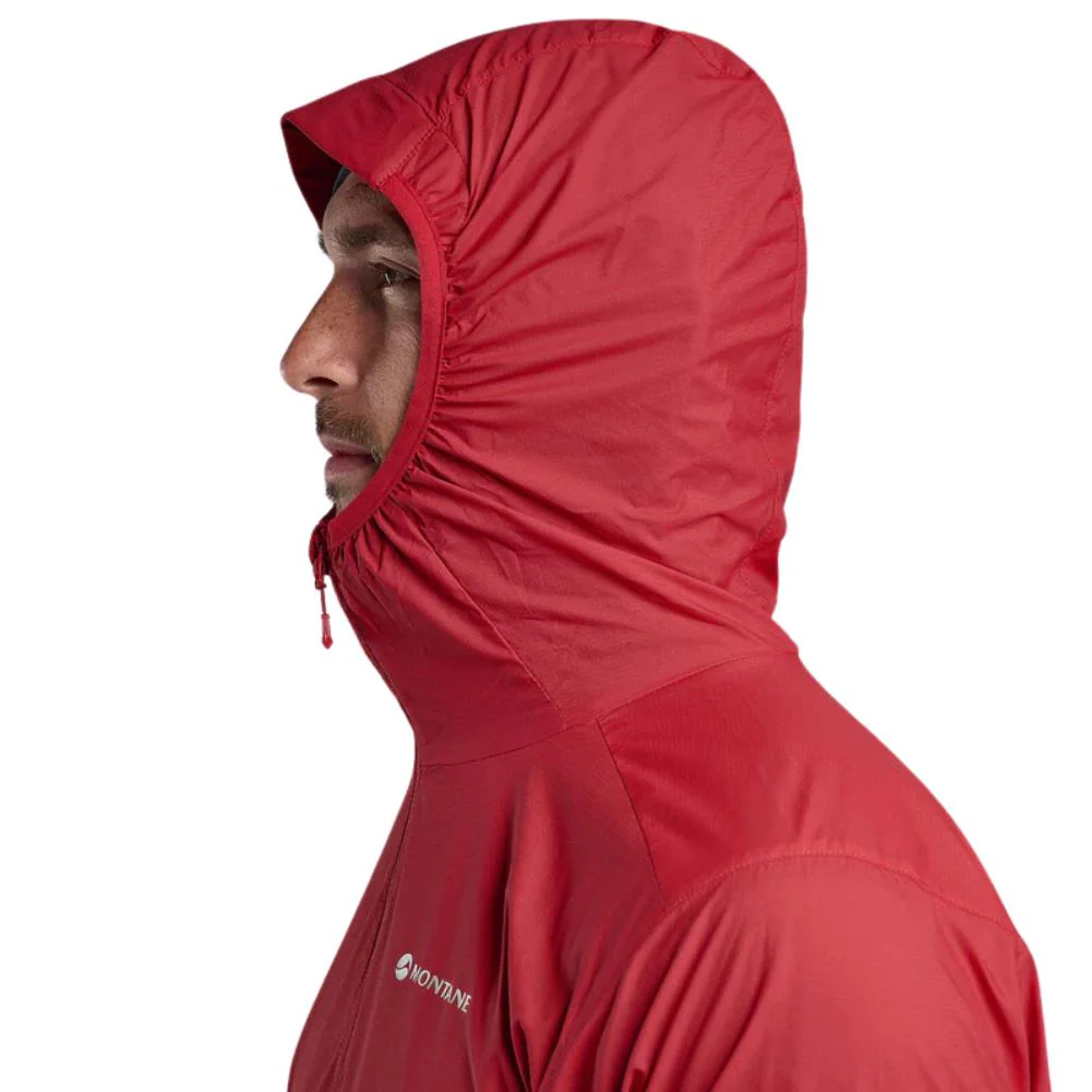Montane Men's Featherlite Packable Hooded Windproof Jacket (Acer Red) - Image 4