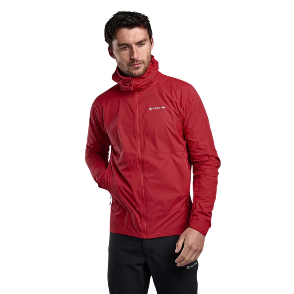 Montane Men's Featherlite Packable Hooded Windproof Jacket (Acer Red) - Image 5
