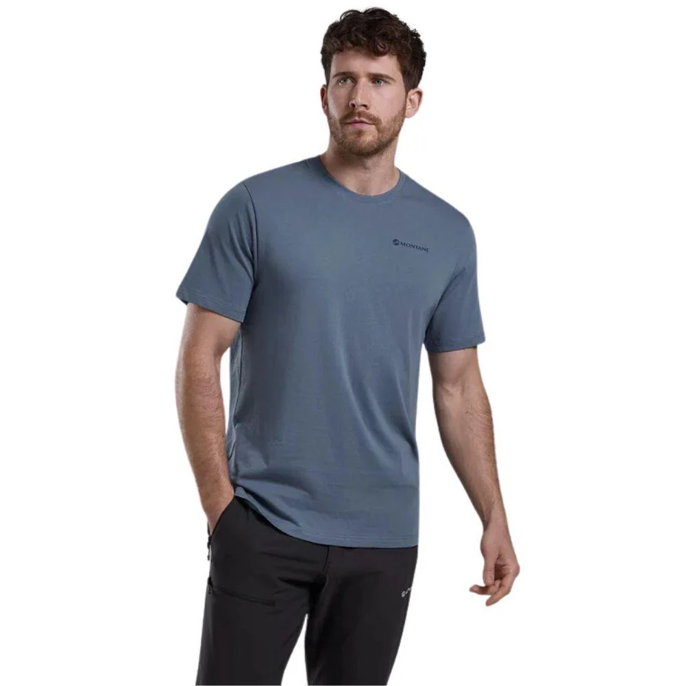 Montane Men's Impact Compass T-Shirt (Stone Blue) - Image 4