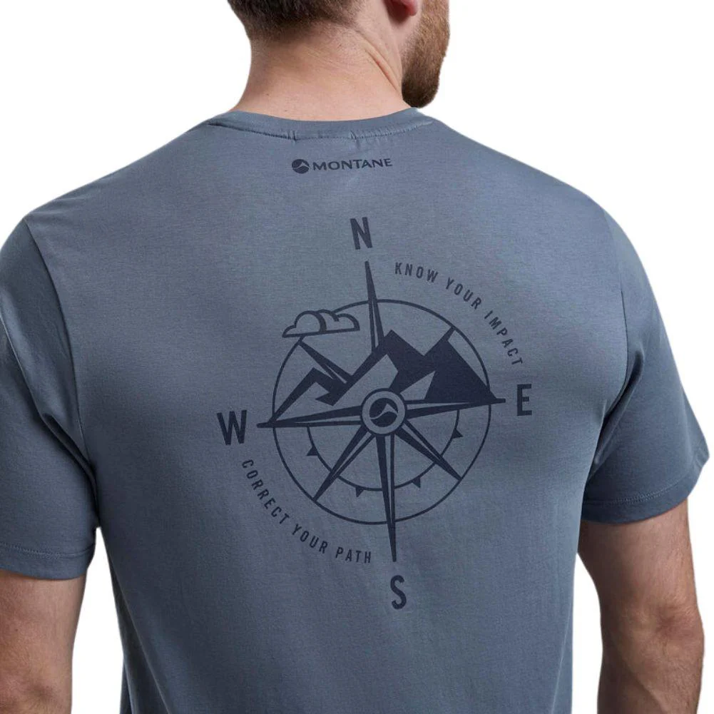 Montane Men's Impact Compass T-Shirt (Stone Blue) - Image 6