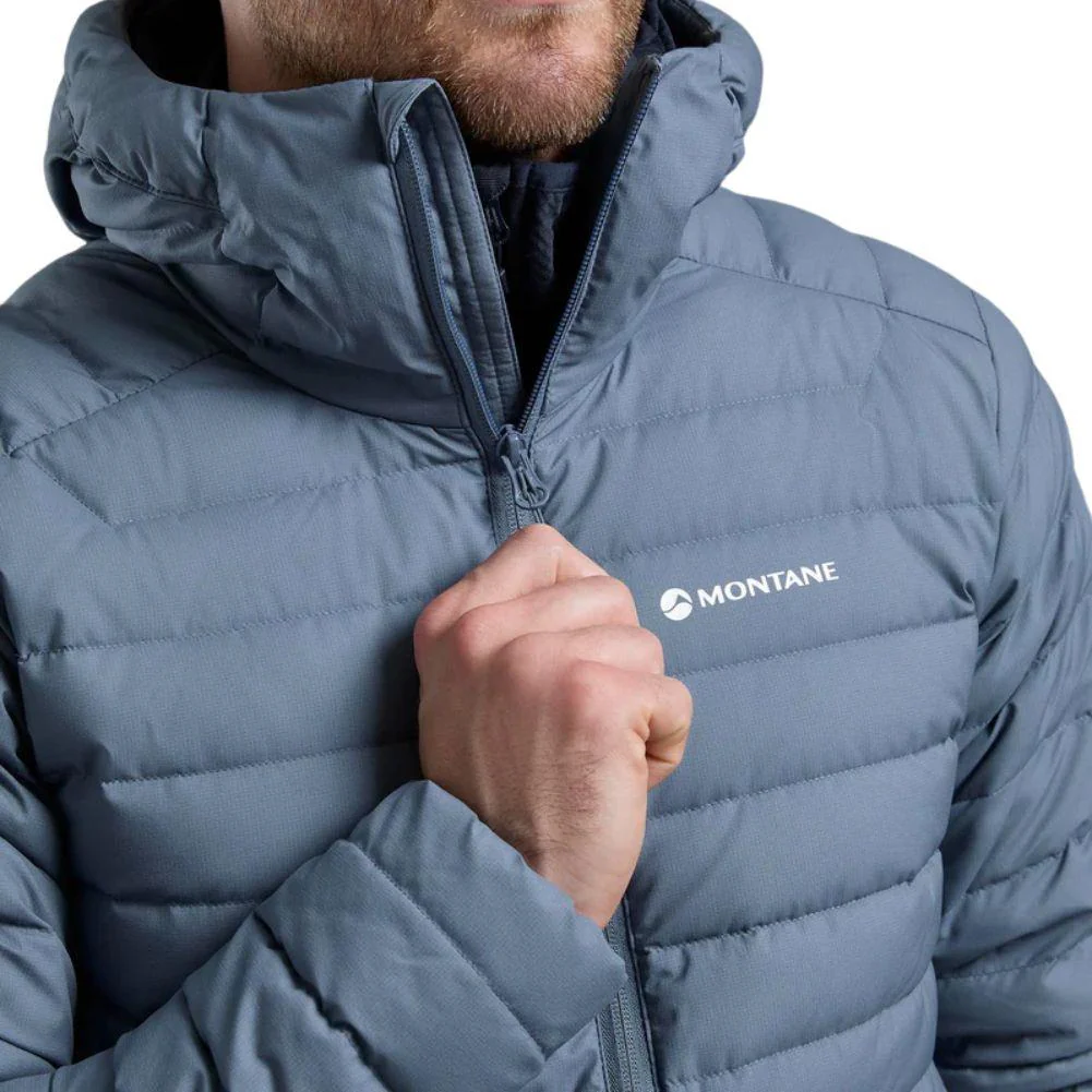 Montane Men's Resolve Hooded Down Jacket (Stone Blue) - Image 3