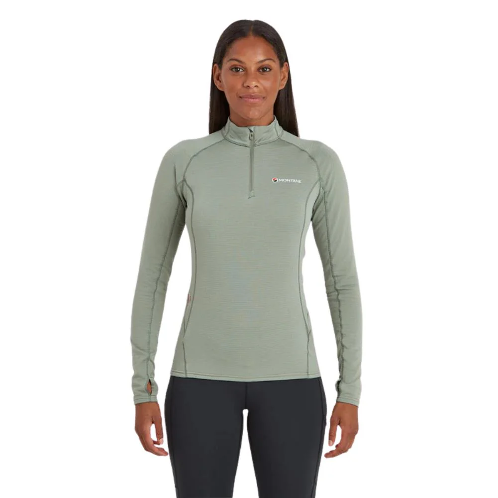 Montane Women's Allez Micro Pull-On Fleece Jacket (Pale Sage) - Image 3