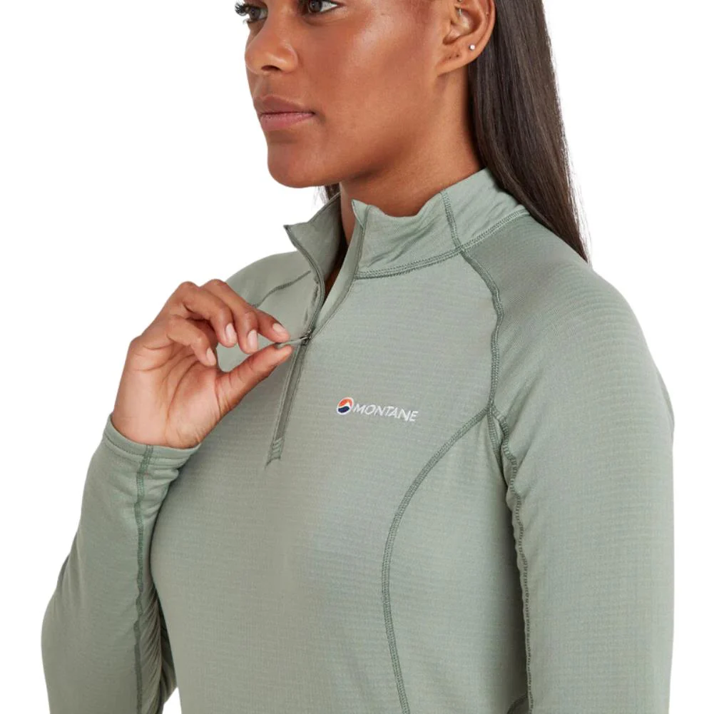Montane Women's Allez Micro Pull-On Fleece Jacket (Pale Sage) - Image 6