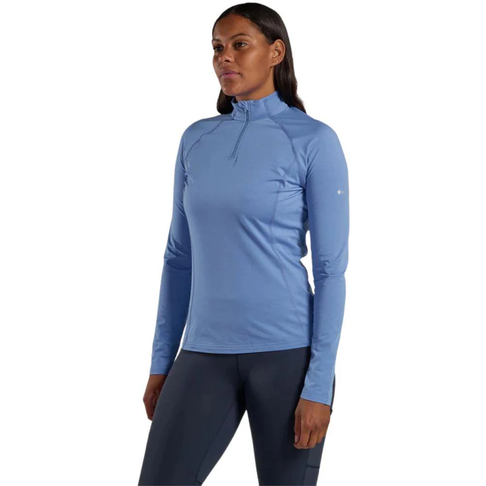 Montane Women's Dart XT Thermal Zip Neck T-Shirt (Cornflower) - Image 2