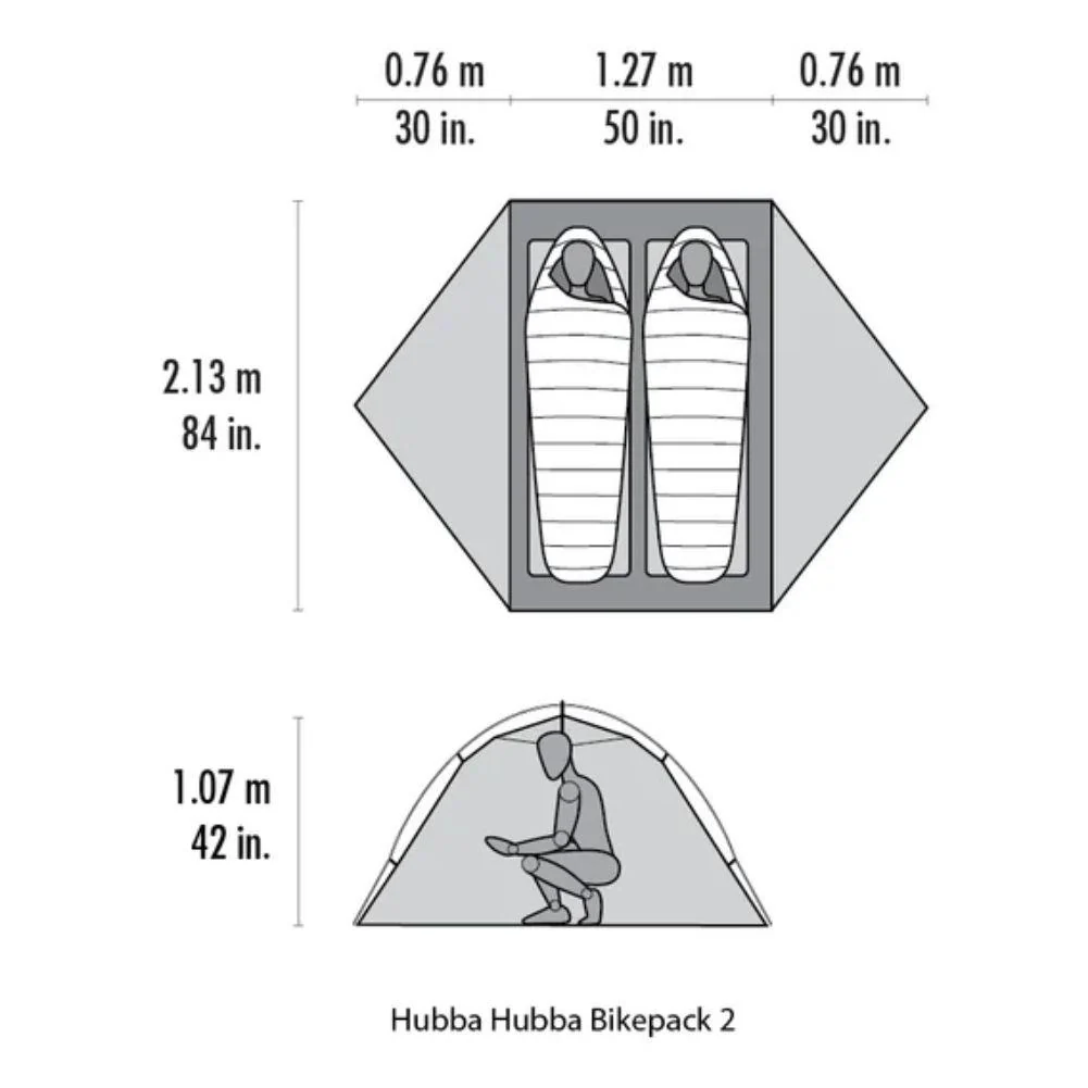 MSR Hubba Hubba Bikepack 2 Tent - 2 Man Bikepacking/Trekking Tent - Image 14