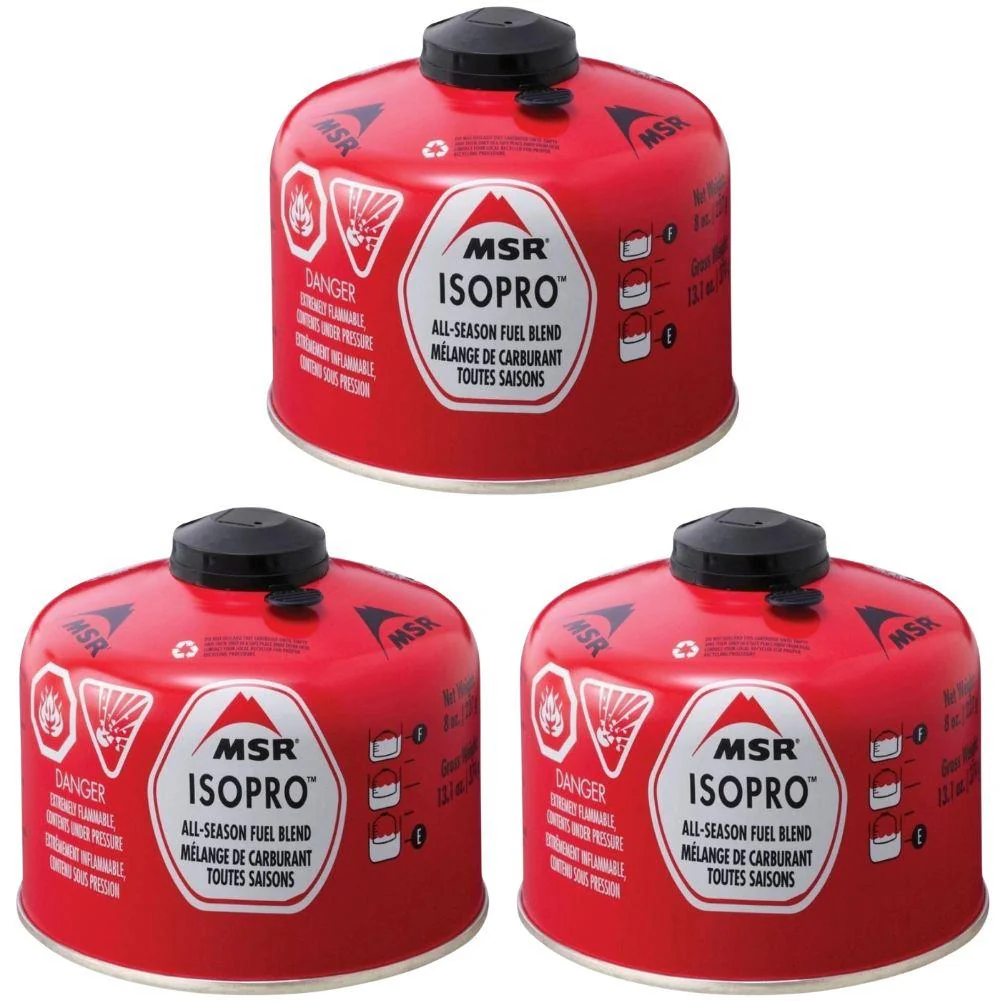 MSR IsoPro Fuel Gas Cartridge 227g (3 Pack)
