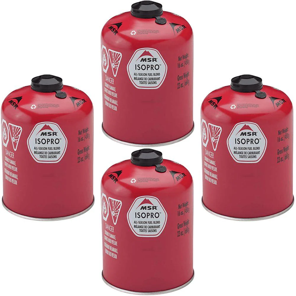 MSR IsoPro Fuel Gas Cartridge 450g (4 Pack)