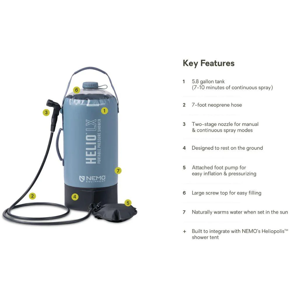 Nemo Equipment Helio LX Portable Pressure Shower - Image 4