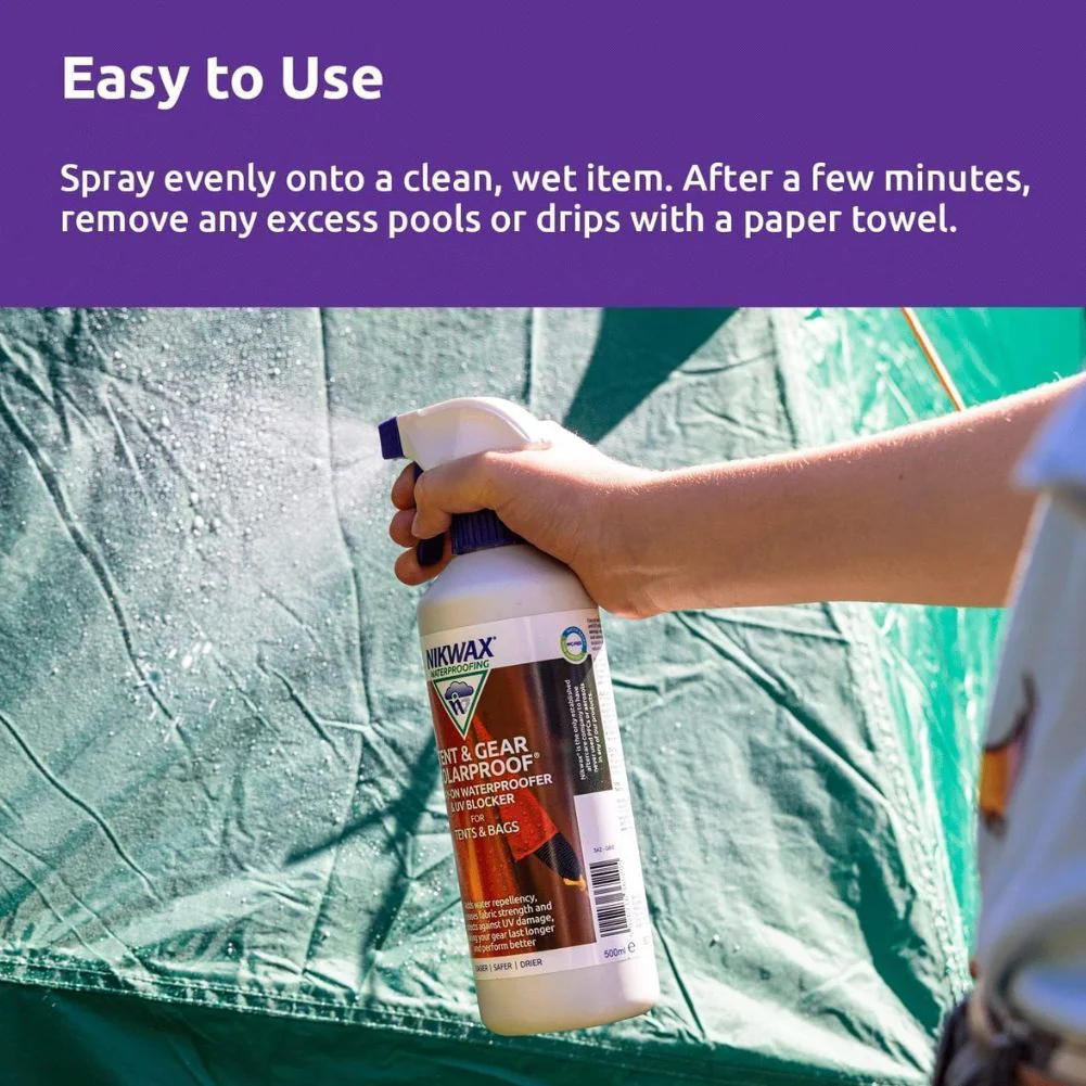 Nikwax Tent and Gear Solarproof  - 2.5 Litre Waterproofing Spray - Image 6