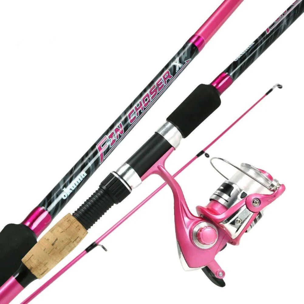 Okuma Fin Chaser "X” Series Fishing Rod Combo - 6’0”/ 183cm (Pink)