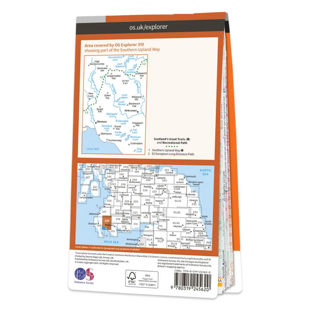 Ordnance Survey Explorer Map 310 Glenluce & Kirkcowan - Image 3