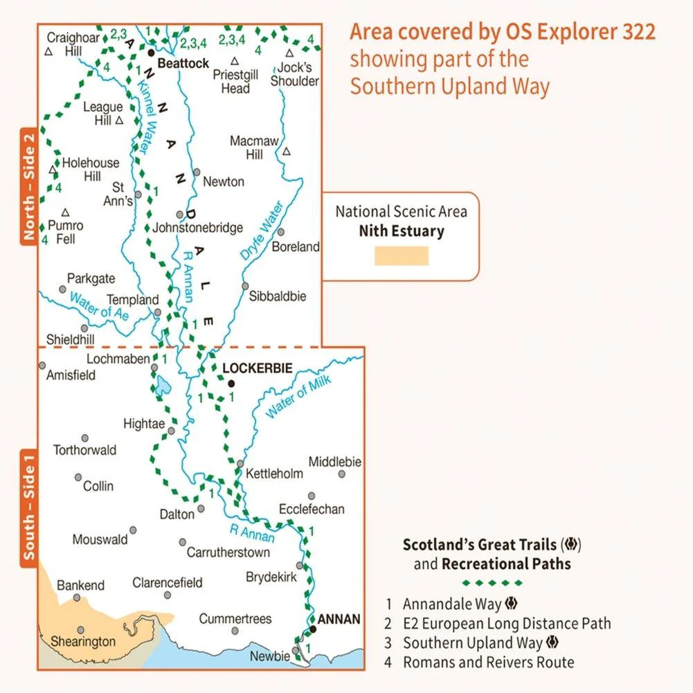 Ordnance Survey Explorer Map 322 Annandale - Image 4