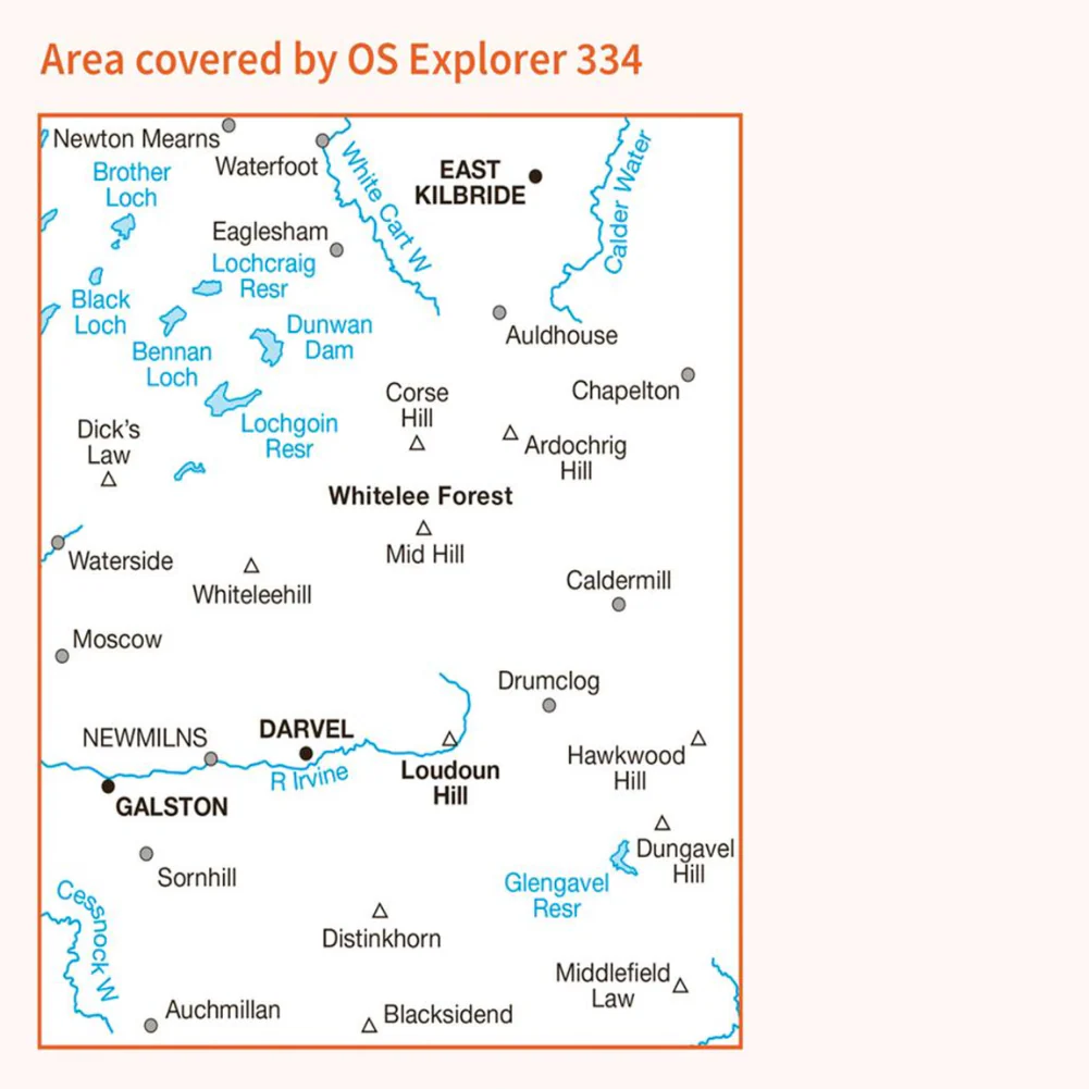 Ordnance Survey Explorer Map 334 East Kilbride, Galston & Darvel - Image 4