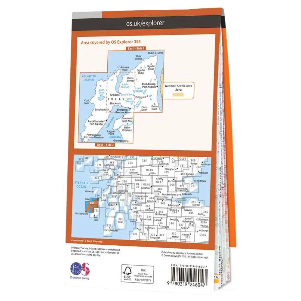 Ordnance Survey Explorer Map 353 Islay North - Image 3