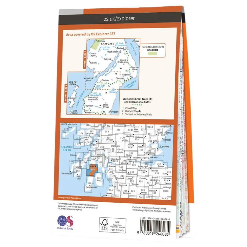 Ordnance Survey Explorer Map 358 Lochgilphead & Knapdale North - Image 3