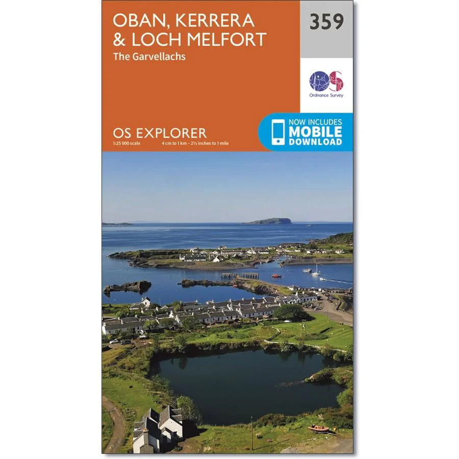Ordnance Survey Explorer Map 359 Oban, Kerrera & Loch Melfort