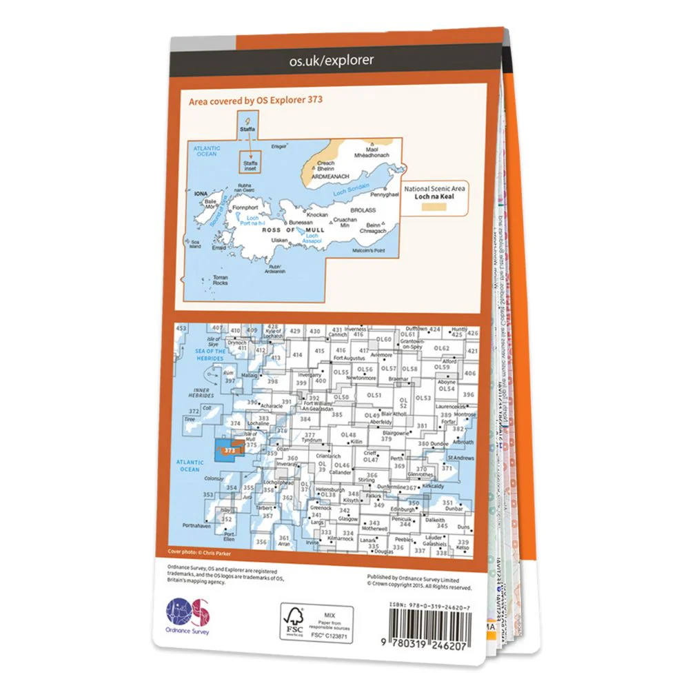 Ordnance Survey Explorer Map 373 - Iona, Staffa &amp; Ross of Mull - Image 3