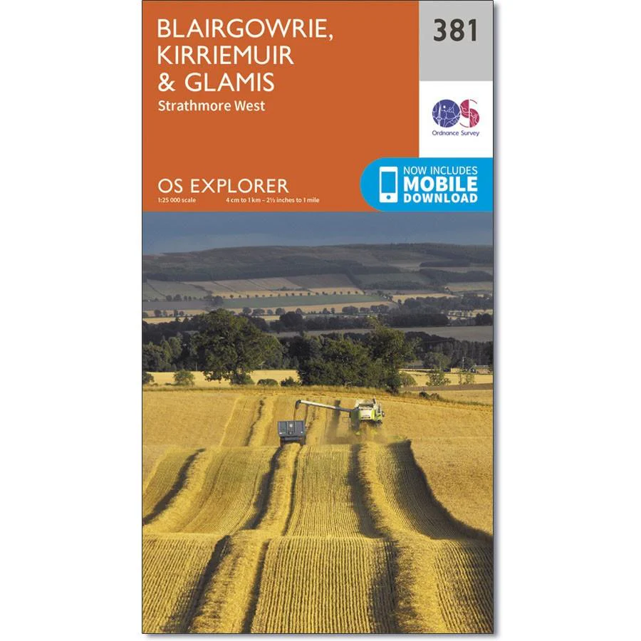 Ordnance Survey Explorer Map 381 Blairgowrie, Kirriemuir & Glamis