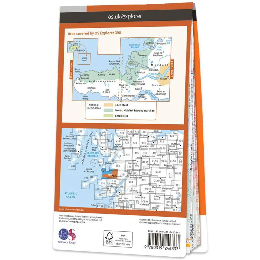 Ordnance Survey Explorer Map 390 Ardnamurchan - Image 3