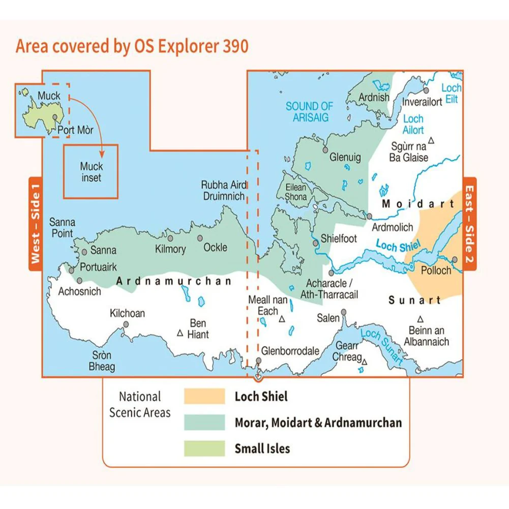 Ordnance Survey Explorer Map 390 Ardnamurchan - Image 4